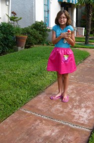 Allia pink glitter skirt