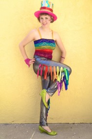 rainbow fringe leggings