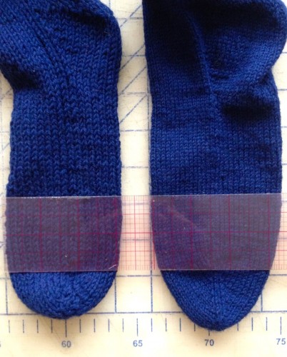 knit navy socks, made by Julianne
