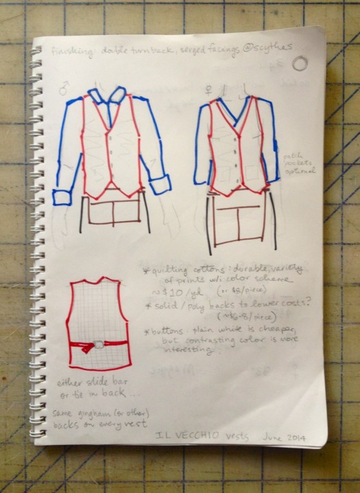 custom server vest, made by Julianne